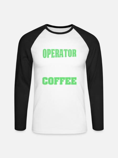 Gabelstapler Fahrer Bediener lustiges Design - Unisex Baseballshirt langarm - Weiß/Schwarz