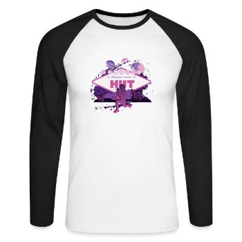 Fabulous world of HIIT - Unisex Long Sleeve Baseball T-Shirt - white/black - Front - Nik (191cm)