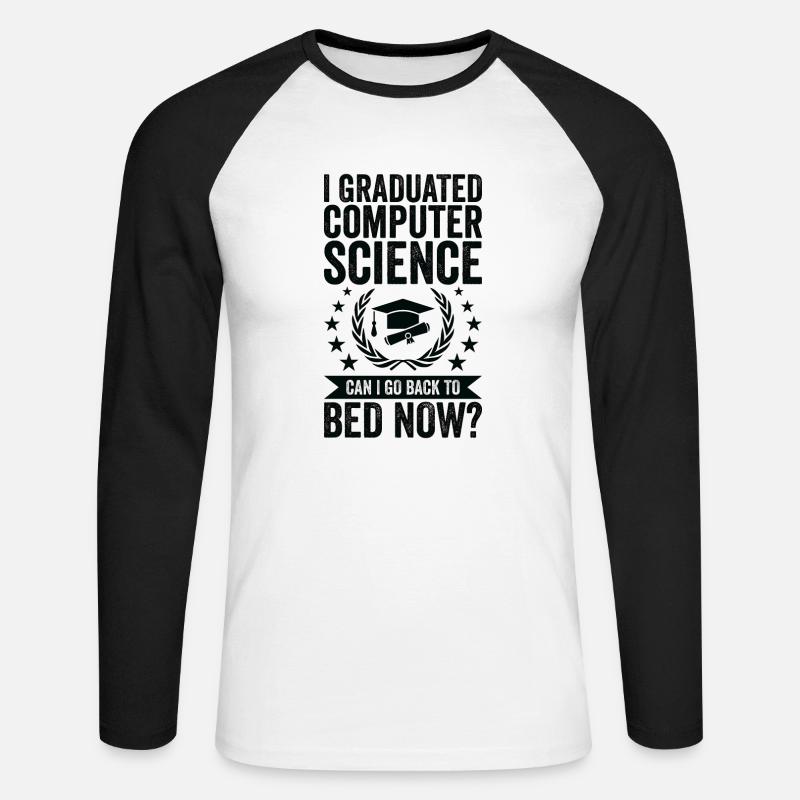 Ich Habe Informatik Studiert - Unisex Baseballshirt langarm - Weiß/Schwarz