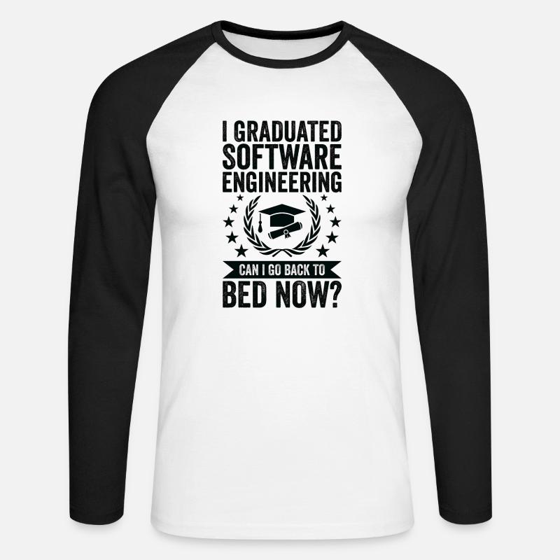Ich Habe Software Engineering Abgeschlossen - Unisex Baseballshirt langarm - Weiß/Schwarz