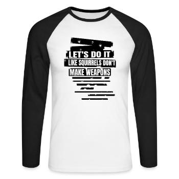 hippy bird cool 1960s birthday present - Unisex Baseballshirt langarm - Weiß/Schwarz - Vorne - Nik (191cm)
