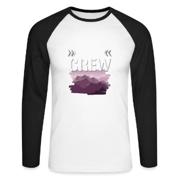 Équipage de la fête de Norvège - T-shirt baseball manches longues Homme - blanc/noir - Devant - Nik (191cm)