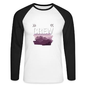 Apres SKi Party Crew - T-shirt baseball manches longues Homme - blanc/noir - Devant - Nik (191cm)