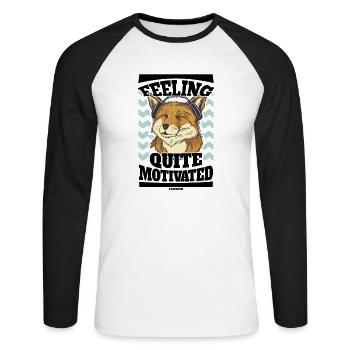 Motivation - T-shirt baseball manches longues Homme - blanc/noir - Devant - Nik (191cm)