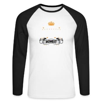 Fischwirt T witziges Spruch Motiv Fischwirt - Unisex Baseballshirt langarm - Weiß/Schwarz - Vorne - Nik (191cm)