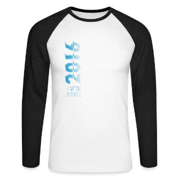 Limited Edition 2016 Graffiti - Unisex Baseballshirt langarm - Weiß/Schwarz - Vorne - Nik (191cm)