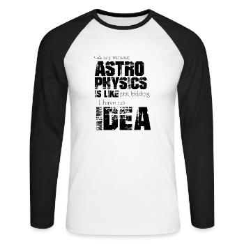 Astrophysics - Unisex Long Sleeve Baseball T-Shirt - white/black - Front - Nik (191cm)