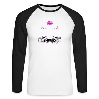 Floristin T witziges Spruch Motiv Floristin - Unisex Baseballshirt langarm - Weiß/Schwarz - Vorne - Nik (191cm)