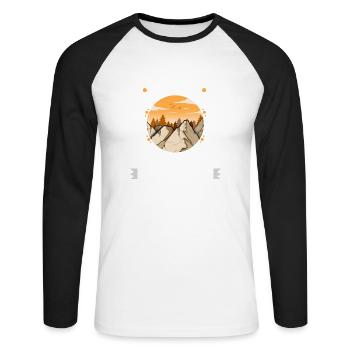 Ohio Is On My List Mountain Hiking Summit Hiker - Unisex Baseballshirt langarm - Weiß/Schwarz - Vorne - Nik (191cm)