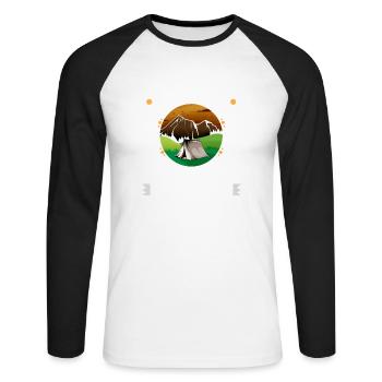 Mount Miller Is On My List Hiking Camping Hiker - Unisex Long Sleeve Baseball T-Shirt - white/black - Front - Nik (191cm)