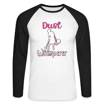 Housekeeper Maid Cleaner - Unisex Long Sleeve Baseball T-Shirt - white/black - Front - Nik (191cm)