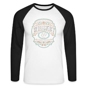 89 Jahre bin guter Whisky Whiskey 89. Geburtstag - Unisex Baseballshirt langarm - Weiß/Schwarz - Vorne - Nik (191cm)