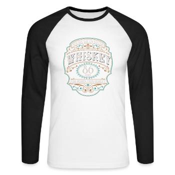 86 Jahre bin guter Whisky Whiskey 86. Geburtstag - Unisex Baseballshirt langarm - Weiß/Schwarz - Vorne - Nik (191cm)