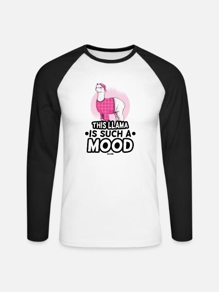 Alpaka - Unisex Baseballshirt langarm - Weiß/Schwarz