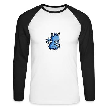 Real Women Love Dragons - Unisex Baseballshirt langarm - Weiß/Schwarz - Vorne - Nik (191cm)