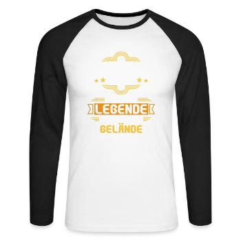 Rente 2023 Ruhestand Abschied Rentner 2023 - Unisex Baseballshirt langarm - Weiß/Schwarz - Vorne - Nik (191cm)