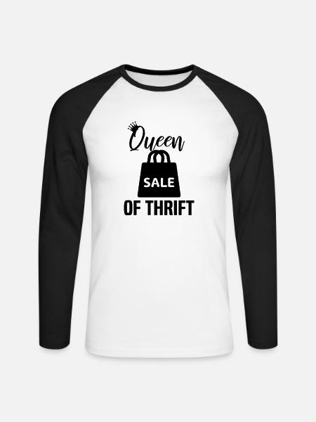Secondhandladen Secondhand Öko Hipster Gebraucht - Unisex Baseballshirt langarm - Weiß/Schwarz