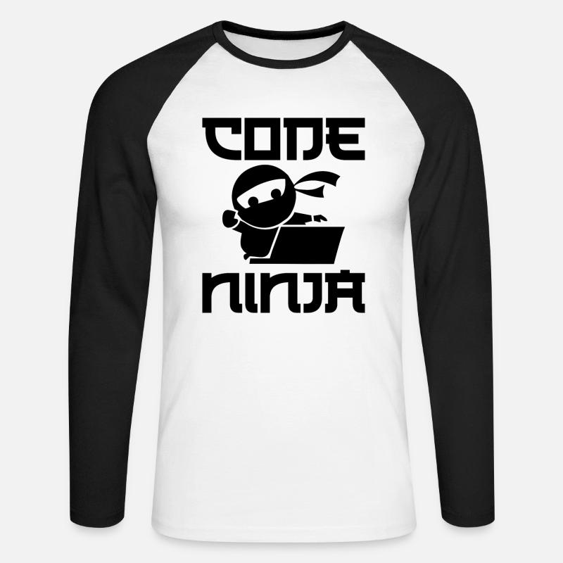 Programmieren - Unisex Baseballshirt langarm - Weiß/Schwarz