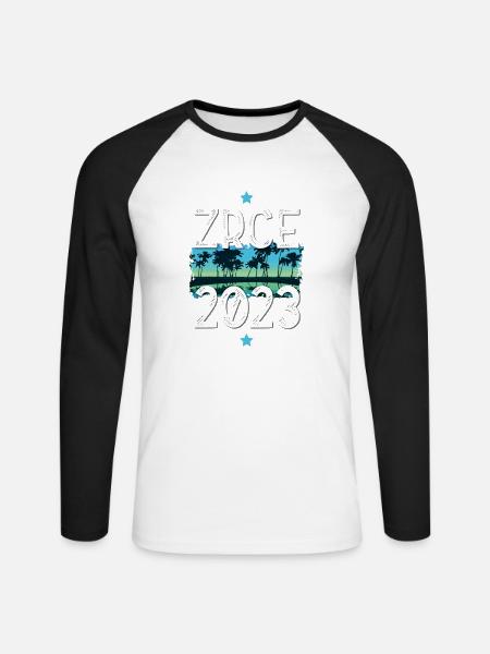 Zrce 2023 - Unisex Long Sleeve Baseball T-Shirt - white/black