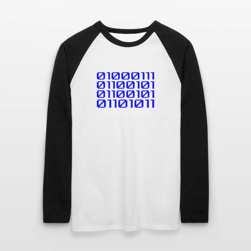 Funny Coder Binary Code Programmer Développeur T-shirt baseball manches longues Homme