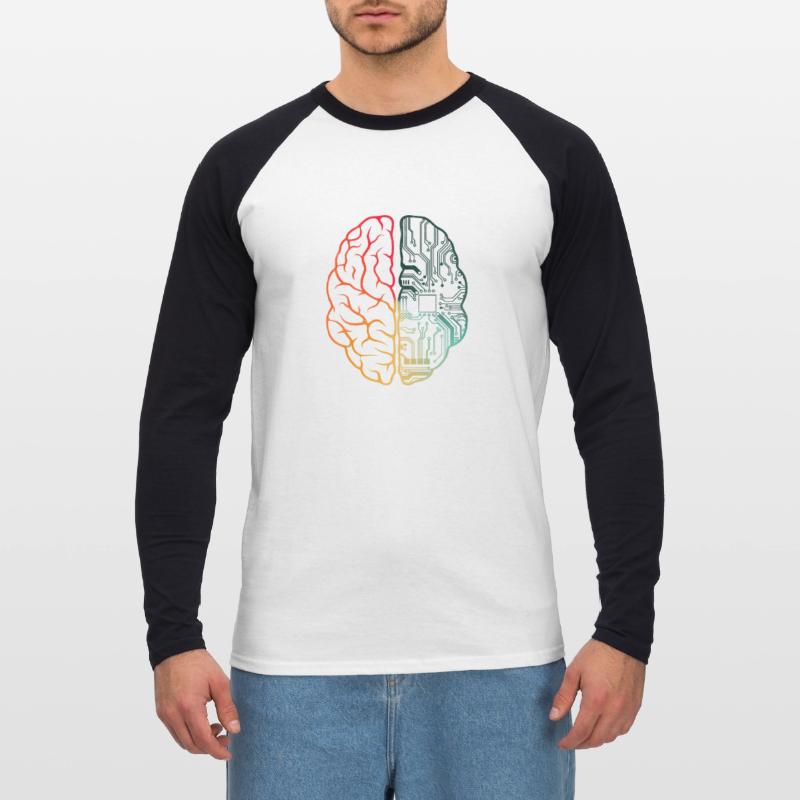 Programmierer Coding - Entwickler Programmieren Gehirn Unisex Baseballshirt langarm