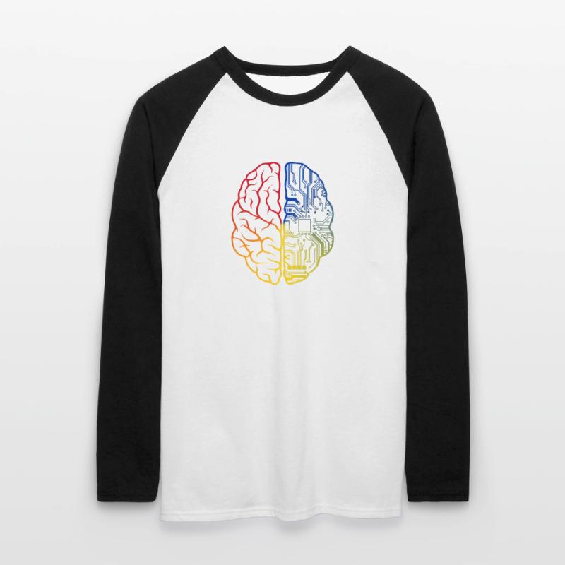 Programmer HTML - Developer Programming Brain Fun Unisex Long Sleeve Baseball T-Shirt