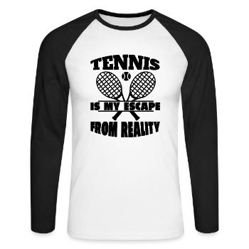 Tennis Club Tennis Lovers Tennis Players Tennis - Unisex Long Sleeve Baseball T-Shirt - white/black - Front - Nik (191cm)