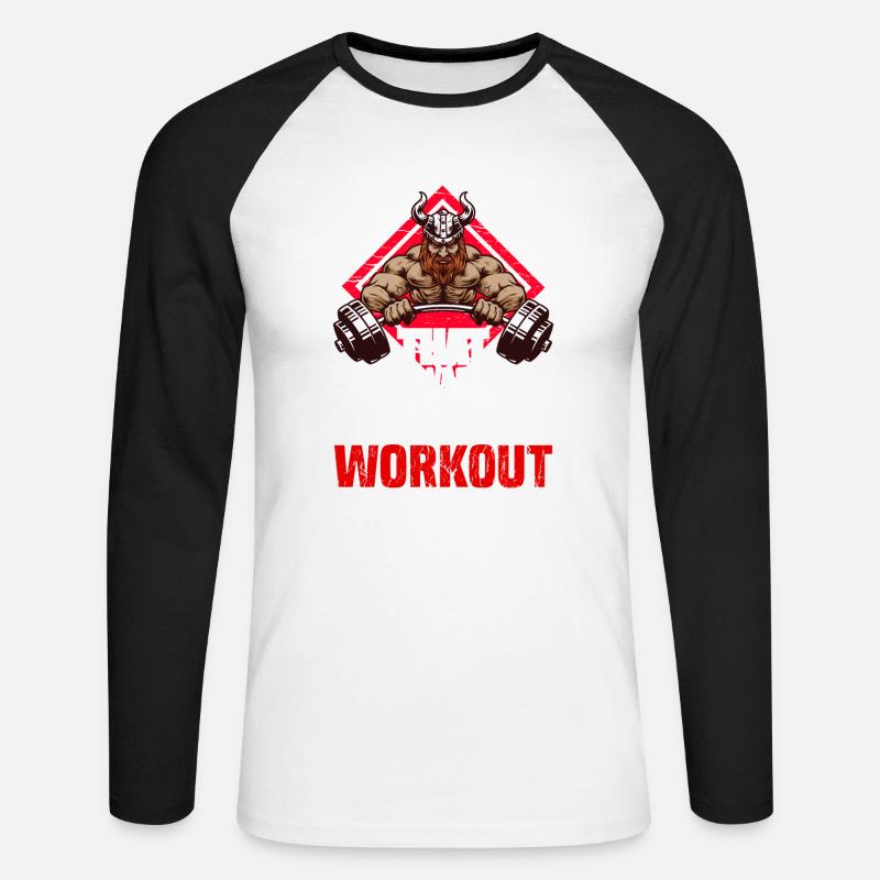 Das war ein coole Trainig - Unisex Baseballshirt langarm - Weiß/Schwarz