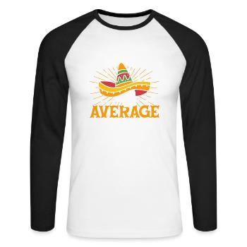 Cinco De Mayo Parti mexicain Cinco De Mayo - T-shirt baseball manches longues Homme - blanc/noir - Devant - Nik (191cm)