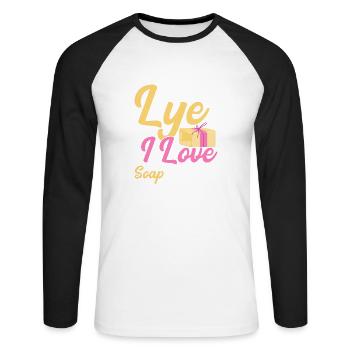 I Cannot Lye I Love Soap Making Soapmaking Soapmak - Unisex Long Sleeve Baseball T-Shirt - white/black - Front - Nik (191cm)