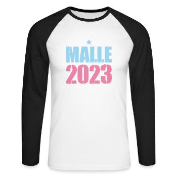 Malle 2023 - Unisex Long Sleeve Baseball T-Shirt - white/black - Front - Nik (191cm)