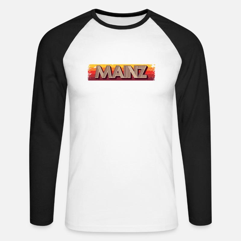 Mainzerin Mainzer Mainz - Unisex Baseballshirt langarm - Weiß/Schwarz