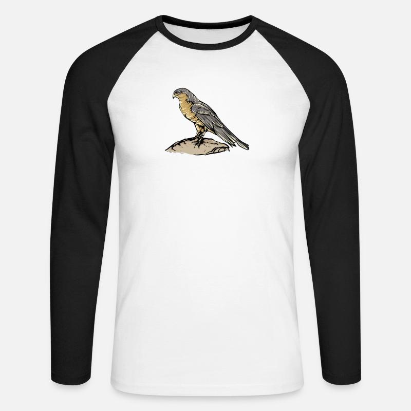 Title - Unisex Baseballshirt langarm - Weiß/Schwarz
