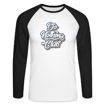 Ne rien faire Club Exclusiver Gammeln Work Chiller - T-shirt baseball manches longues Homme - blanc/noir - Devant - Nik (191cm)