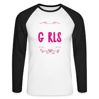Apres-Ski Girls Tour - Unisex Baseballshirt langarm - Weiß/Schwarz - Vorne - Nik (191cm)