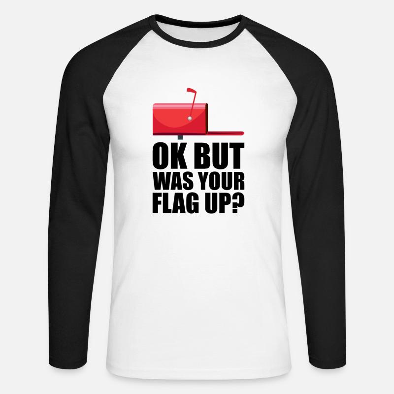 Postbote Postbotin Post Briefträger - Unisex Baseballshirt langarm - Weiß/Schwarz