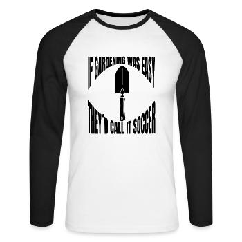 Gärtner Hobbygärtner Garten Geschenk Obstgarten - Unisex Baseballshirt langarm - Weiß/Schwarz - Vorne - Nik (191cm)