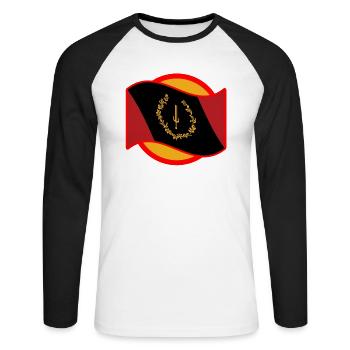 Black Lives Matter Shirt, African American - Unisex Long Sleeve Baseball T-Shirt - white/black - Front - Nik (191cm)
