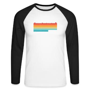 Meerbuscherin Meerbuscher Meerbusch - Unisex Long Sleeve Baseball T-Shirt - white/black - Front - Nik (191cm)