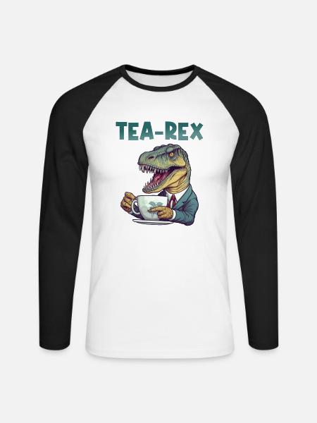 Teeliebhaber Tee Teetrinkerin Teetrinker - Unisex Baseballshirt langarm - Weiß/Schwarz