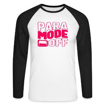Chemise du dernier jour d’école, mode para off 1 tee, - T-shirt baseball manches longues Homme - blanc/noir - Devant - Nik (191cm)