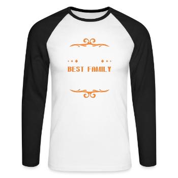 Stolze Mama Spruch Familie - Unisex Baseballshirt langarm - Weiß/Schwarz - Vorne - Nik (191cm)