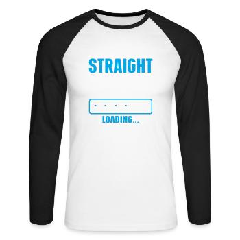 Orthodontiste Orthodontie Dentaire - T-shirt baseball manches longues Homme - blanc/noir - Devant - Nik (191cm)