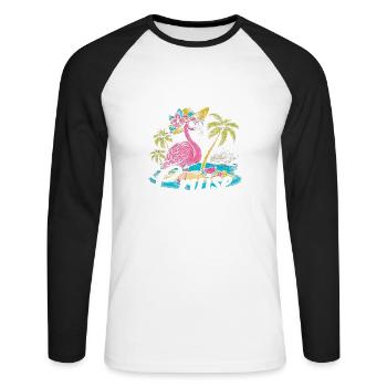 Friends Cruise 2025 - Unisex Long Sleeve Baseball T-Shirt - white/black - Front - Nik (191cm)