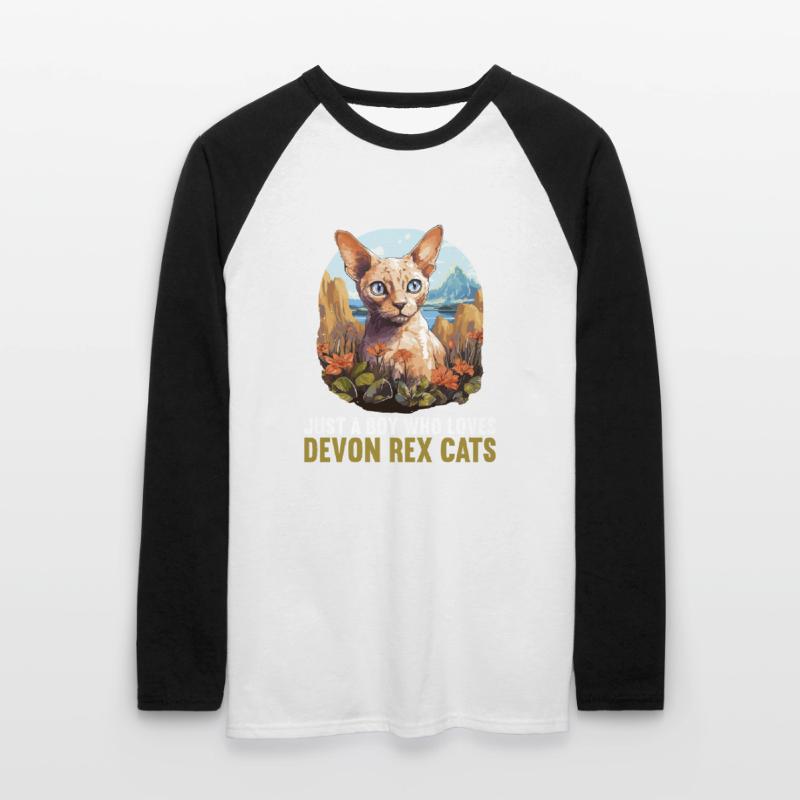 Devon Rex Kitten Devon Rex Cat Unisex Long Sleeve Baseball T-Shirt