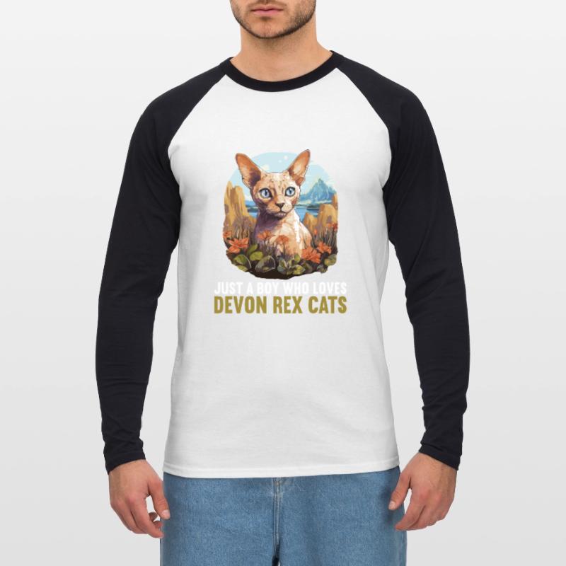 Devon Rex Kitten Devon Rex Cat Unisex Long Sleeve Baseball T-Shirt