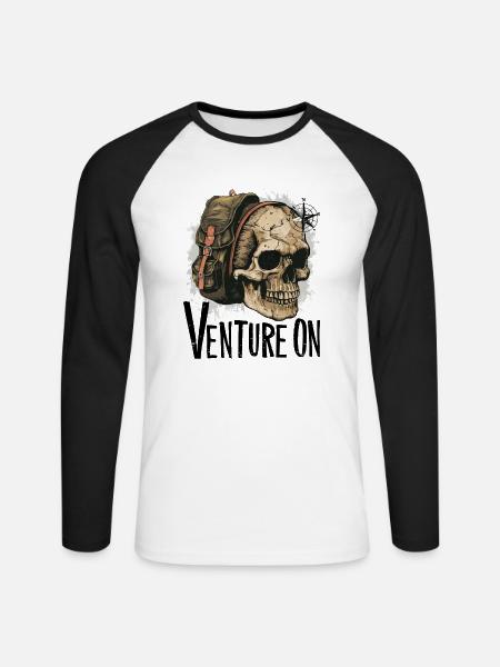 WAGEN SIE SICH AUF - Unisex Baseballshirt langarm - Weiß/Schwarz