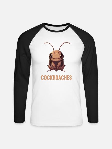 Cockroach Kakerlaken Kakerlake - Unisex Baseballshirt langarm - Weiß/Schwarz
