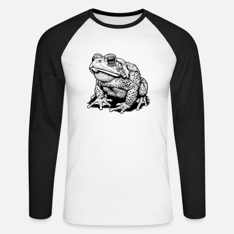 Toad Toads Toad - Unisex Long Sleeve Baseball T-Shirt - white/black