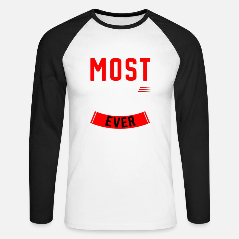 Most Punctual Slacker Ever 2 - Unisex Baseballshirt langarm - Weiß/Schwarz